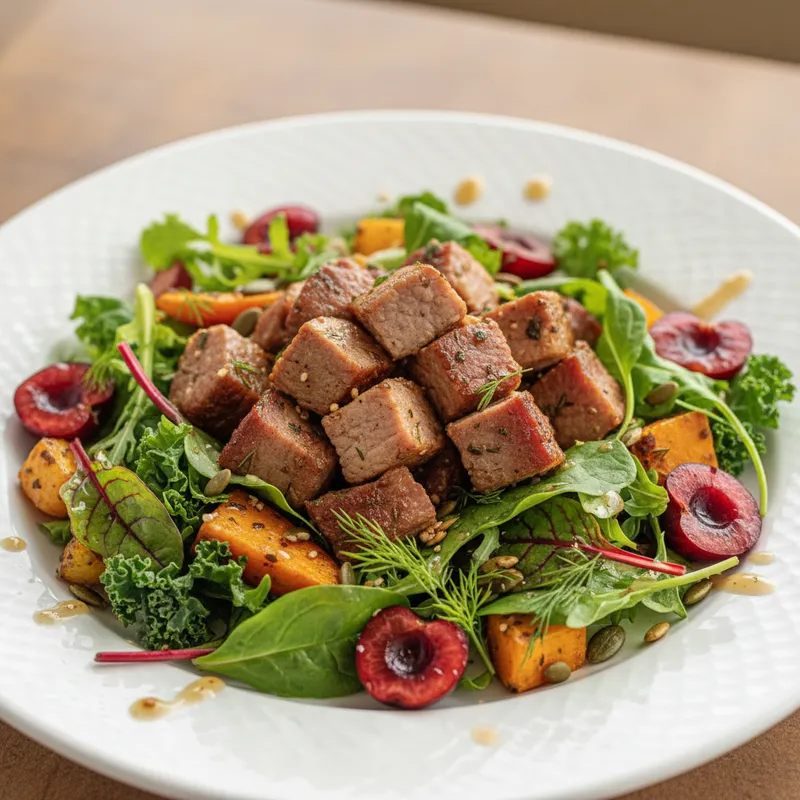Smoky Kassler Pork With Roasted Vegetable Salad
