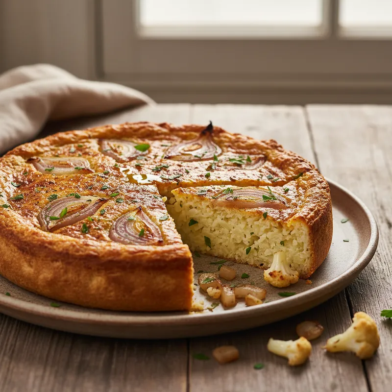 Spiced Cauliflower Rice Pie