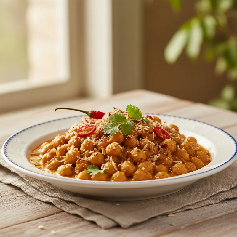 Spicy Chickpeas Coconut Curry