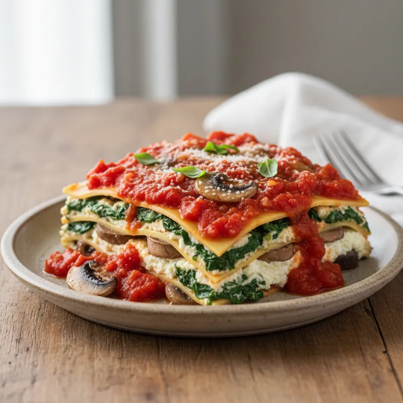 Spinach And Mushroom Lasagna