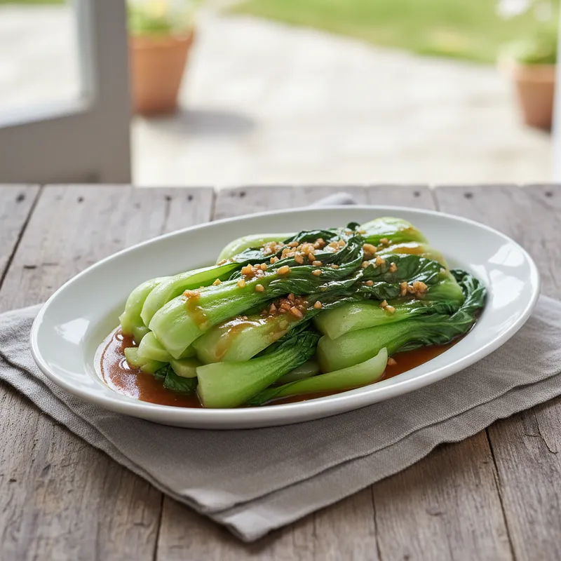 Steamed Baby Bok Choy With Oyster Sauce