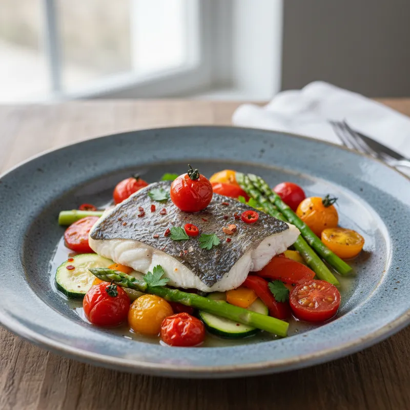 Steamed Fish And Vegetables