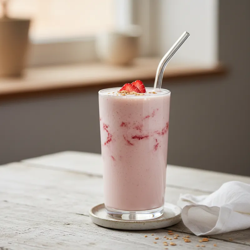 Strawberry And Oat Bran Smoothie
