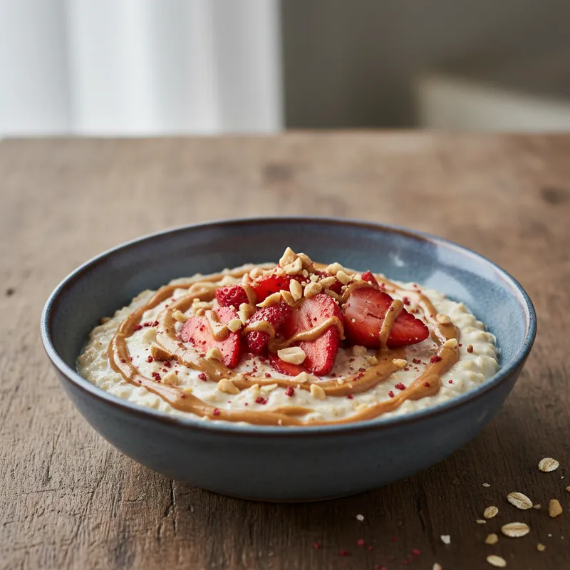 Strawberry Peanut Butter Oats