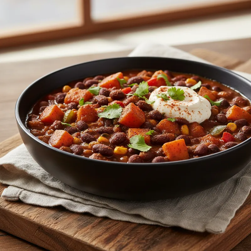 Sweet Potato And Black Bean Chili