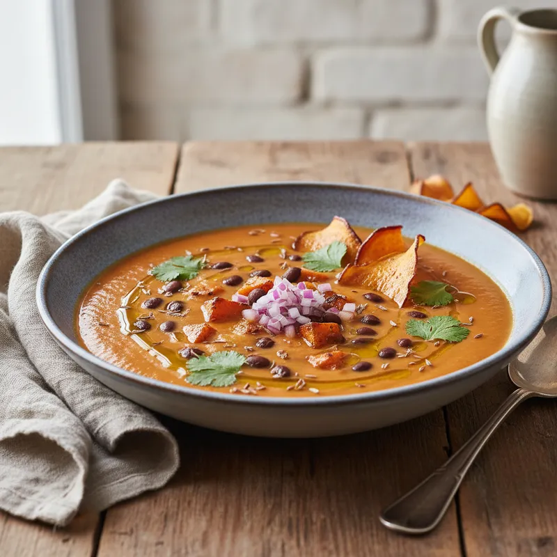 Sweet Potato And Black Bean Soup