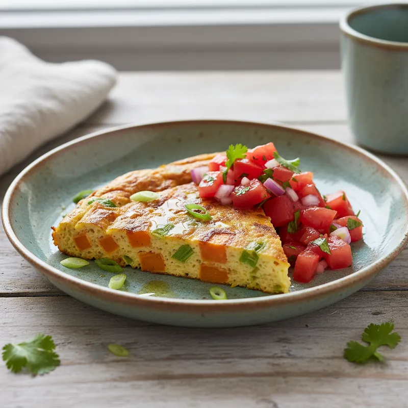 Sweet Potato Frittata With Tomato Salsa