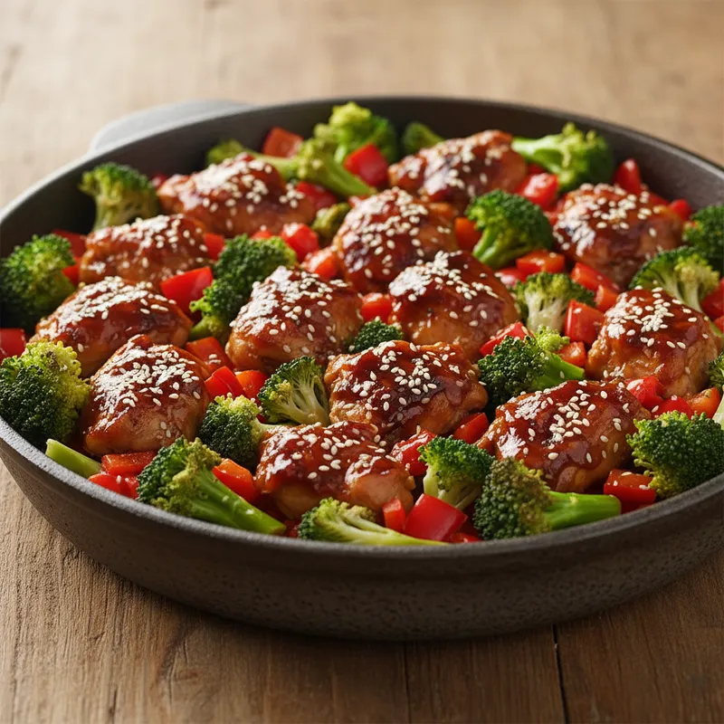 Teriyaki Chicken Skillet Casserole With Broccoli