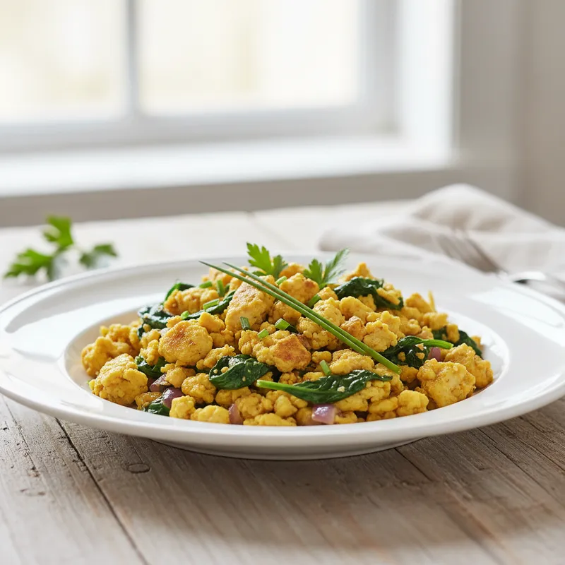 Tofu Scramble With Spinach