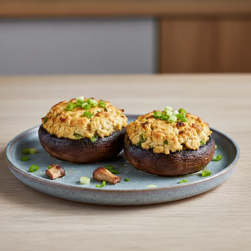 Tofu Stuffed Mushrooms