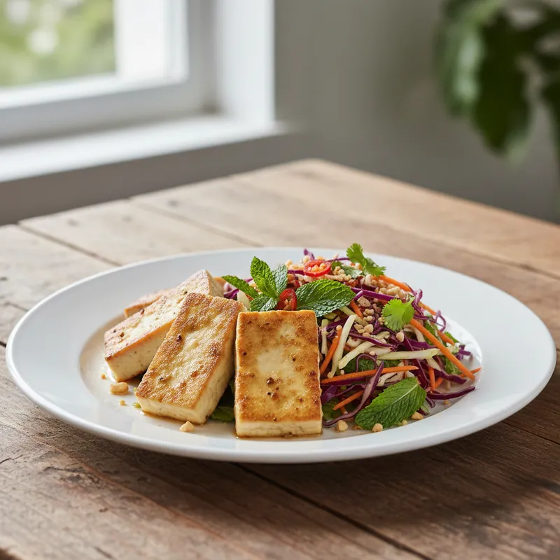 Tofu With Vietnamese Coleslaw