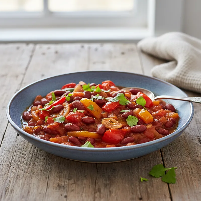 Tomato, Capsicum And Kidney Bean Braise