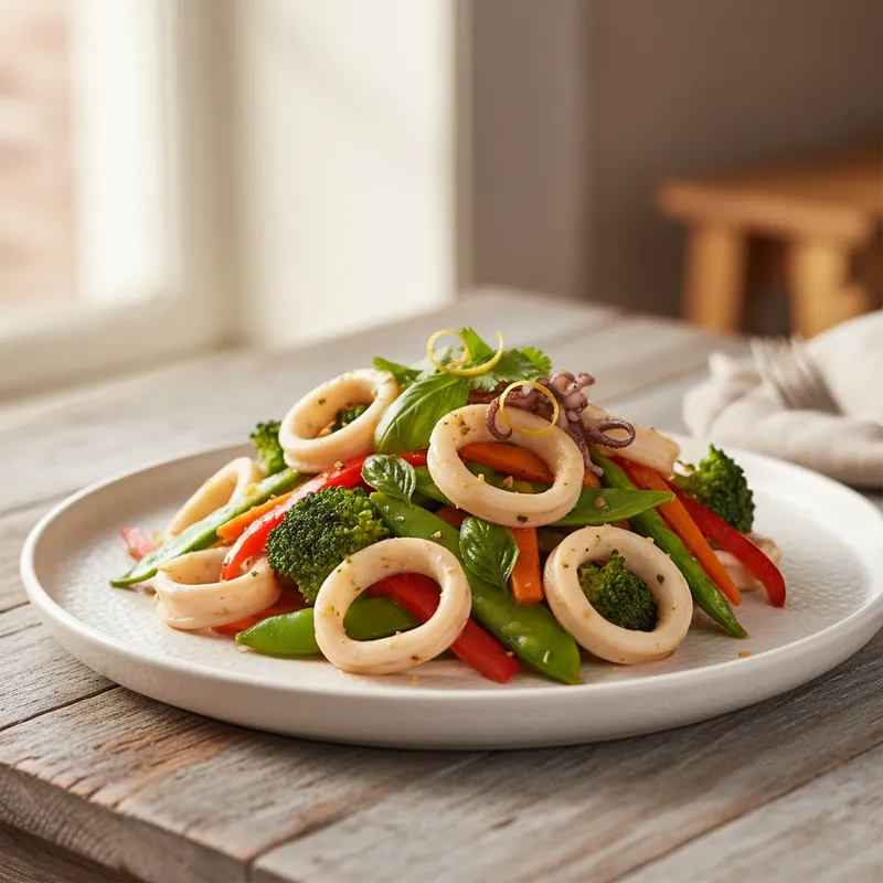 Vegetable Squid Stir-Fry