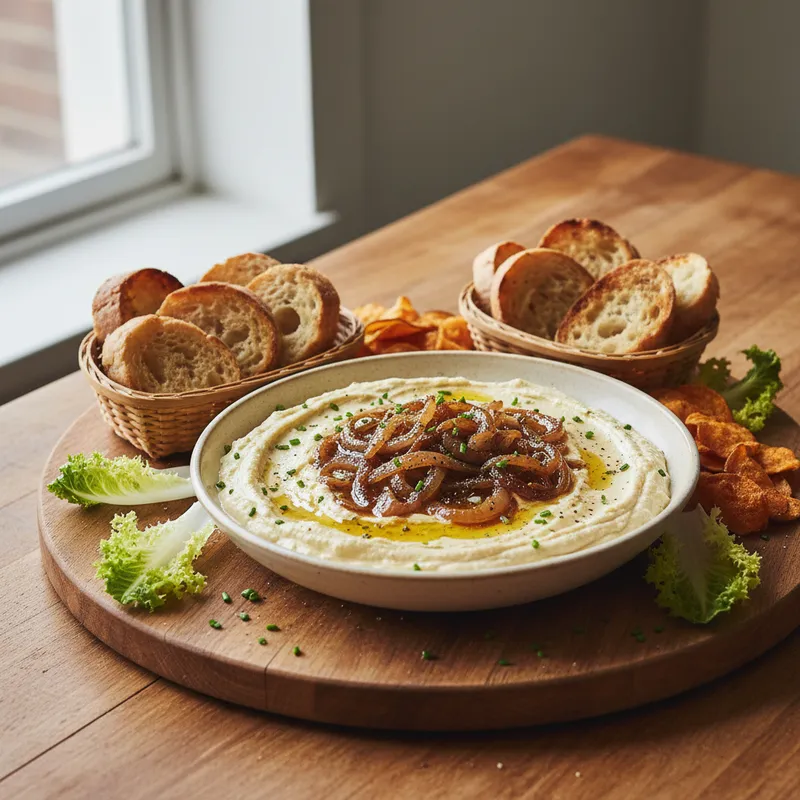 Whipped Cottage Cheese French Onion Dip